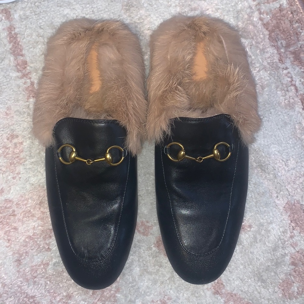 Fur loafers